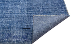 Blue Over Dyed Vintage Rug 6'5'' x 10'6'' ft 195 x 321 cm