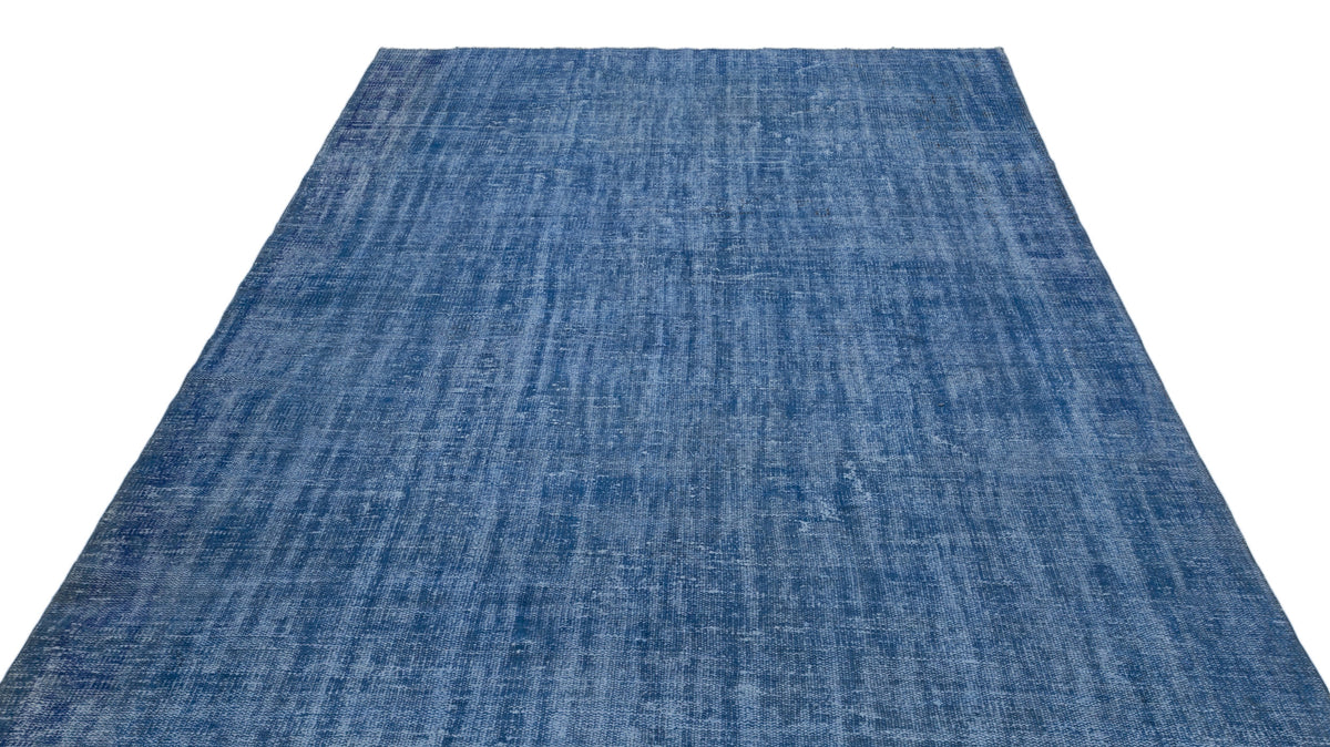 Blue Over Dyed Vintage Rug 6&#39;5&#39;&#39; x 10&#39;6&#39;&#39; ft 195 x 321 cm