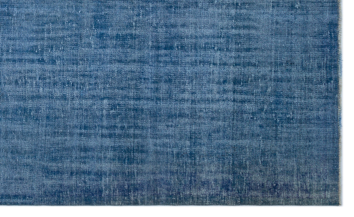 Blue Over Dyed Vintage Rug 6&#39;5&#39;&#39; x 10&#39;6&#39;&#39; ft 195 x 321 cm