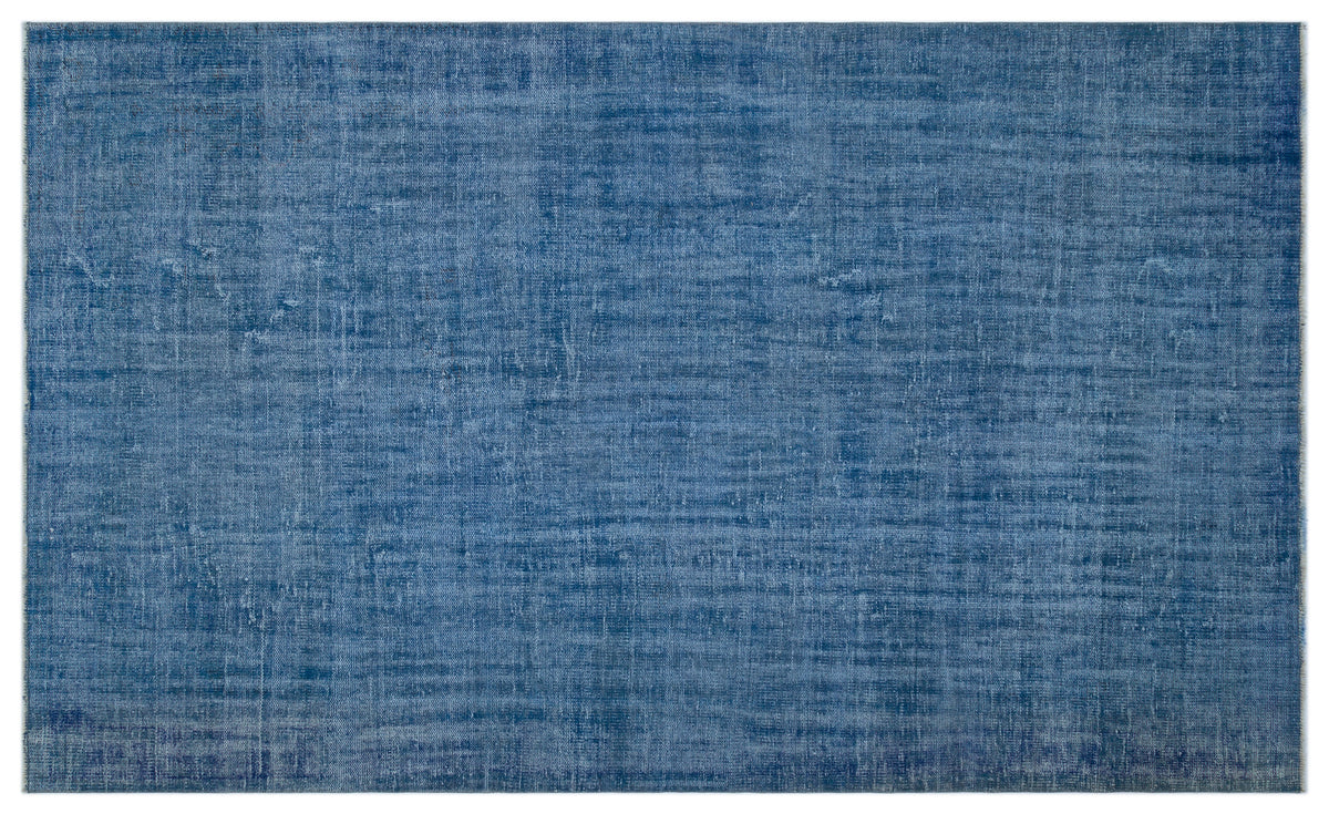 Blue Over Dyed Vintage Rug 6&#39;5&#39;&#39; x 10&#39;6&#39;&#39; ft 195 x 321 cm