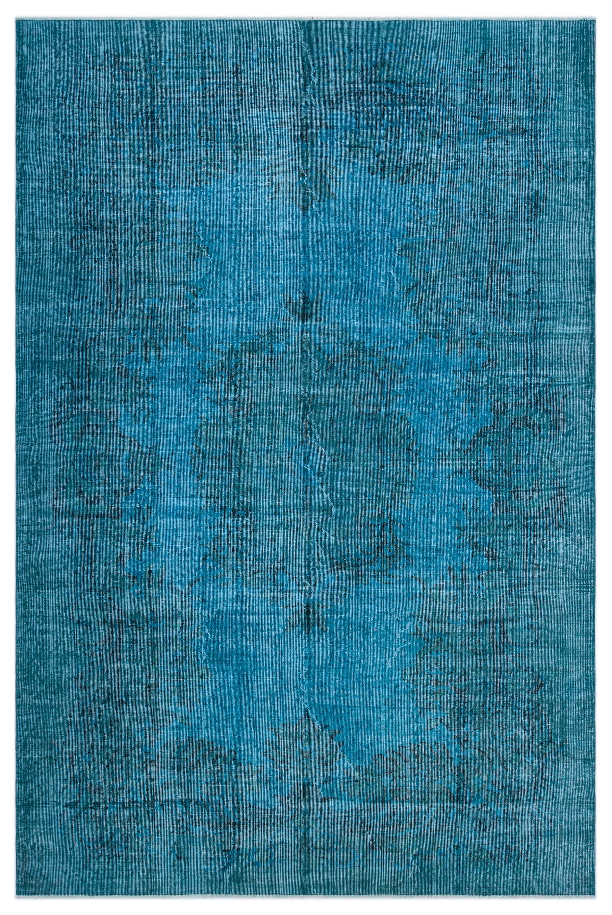 Turquoise  Over Dyed Vintage Rug 6&#39;0&#39;&#39; x 9&#39;1&#39;&#39; ft 183 x 277 cm