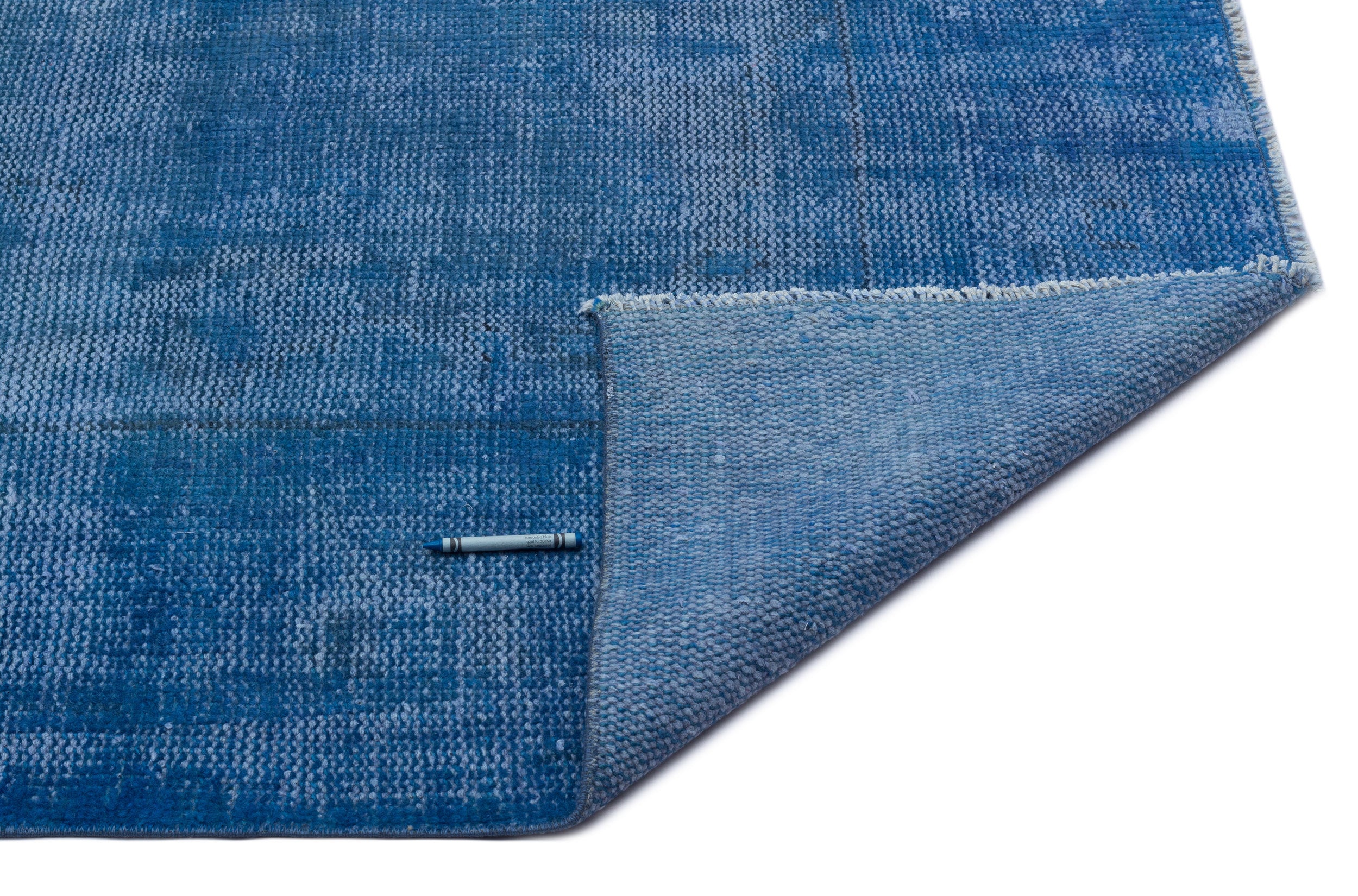 Blue Over Dyed Vintage Rug 6'1'' x 9'10'' ft 185 x 299 cm