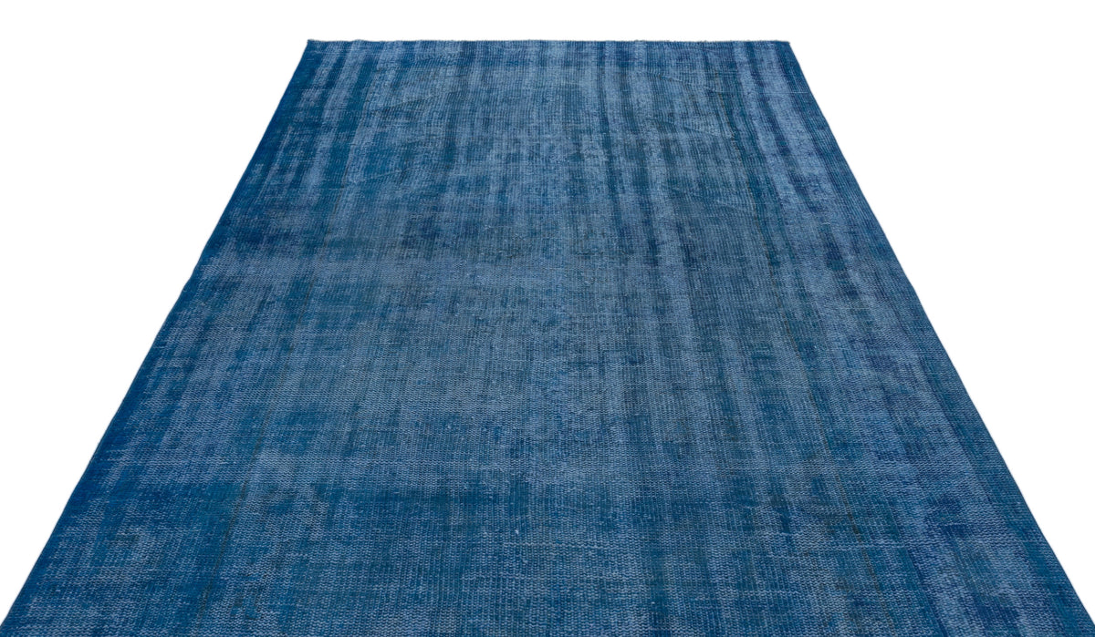 Blue Over Dyed Vintage Rug 6&#39;1&#39;&#39; x 9&#39;10&#39;&#39; ft 185 x 299 cm