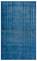 Blue Over Dyed Vintage Rug 6'1'' x 9'10'' ft 185 x 299 cm