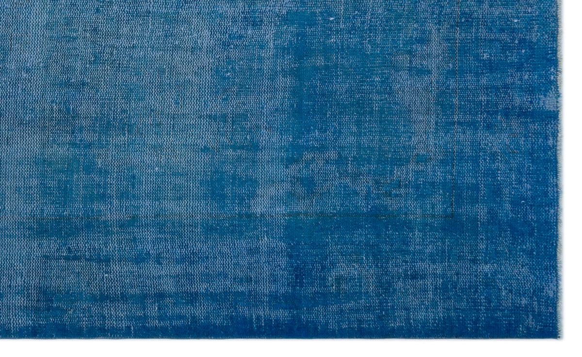 Blue Over Dyed Vintage Rug 6&#39;1&#39;&#39; x 9&#39;10&#39;&#39; ft 185 x 299 cm