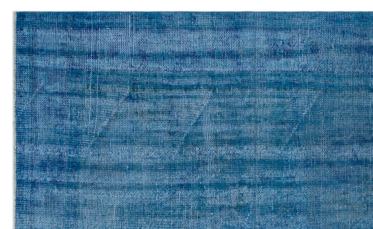 Blue Over Dyed Vintage Rug 6&#39;1&#39;&#39; x 9&#39;10&#39;&#39; ft 185 x 299 cm