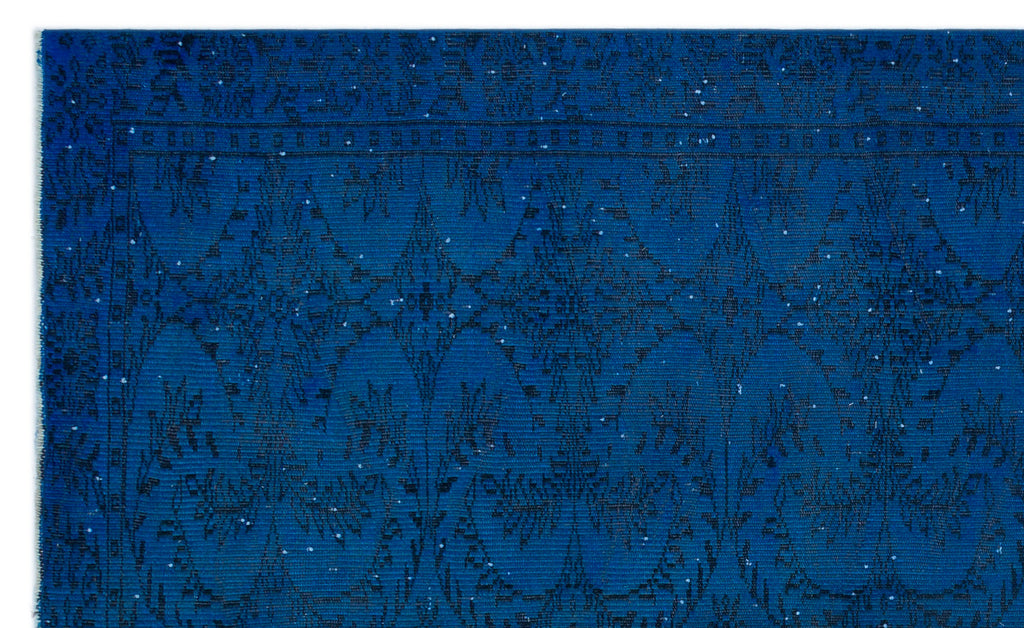 Blue Over Dyed Vintage Rug 5'6'' x 8'12'' ft 168 x 274 cm