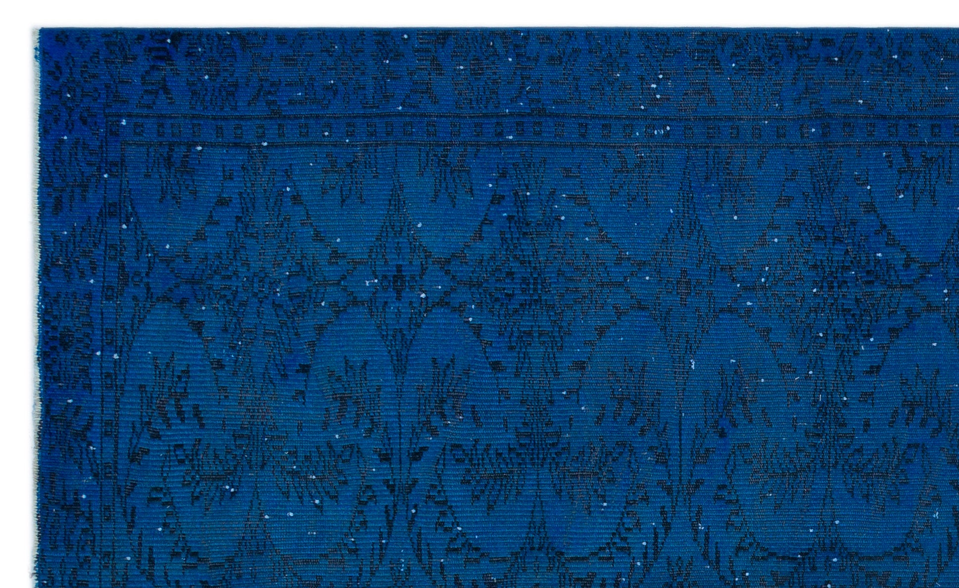 Blue Over Dyed Vintage Rug 5'6'' x 8'12'' ft 168 x 274 cm