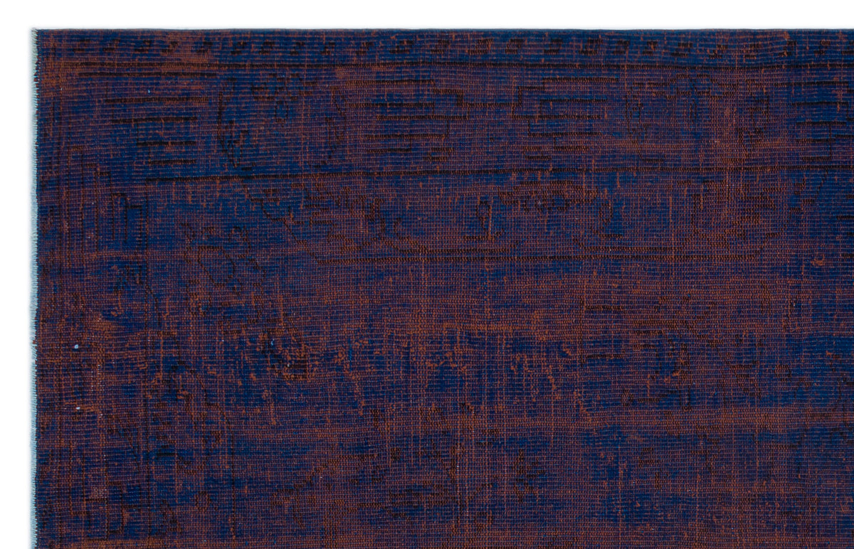 Blue Over Dyed Vintage Rug 5&#39;9&#39;&#39; x 9&#39;5&#39;&#39; ft 176 x 286 cm
