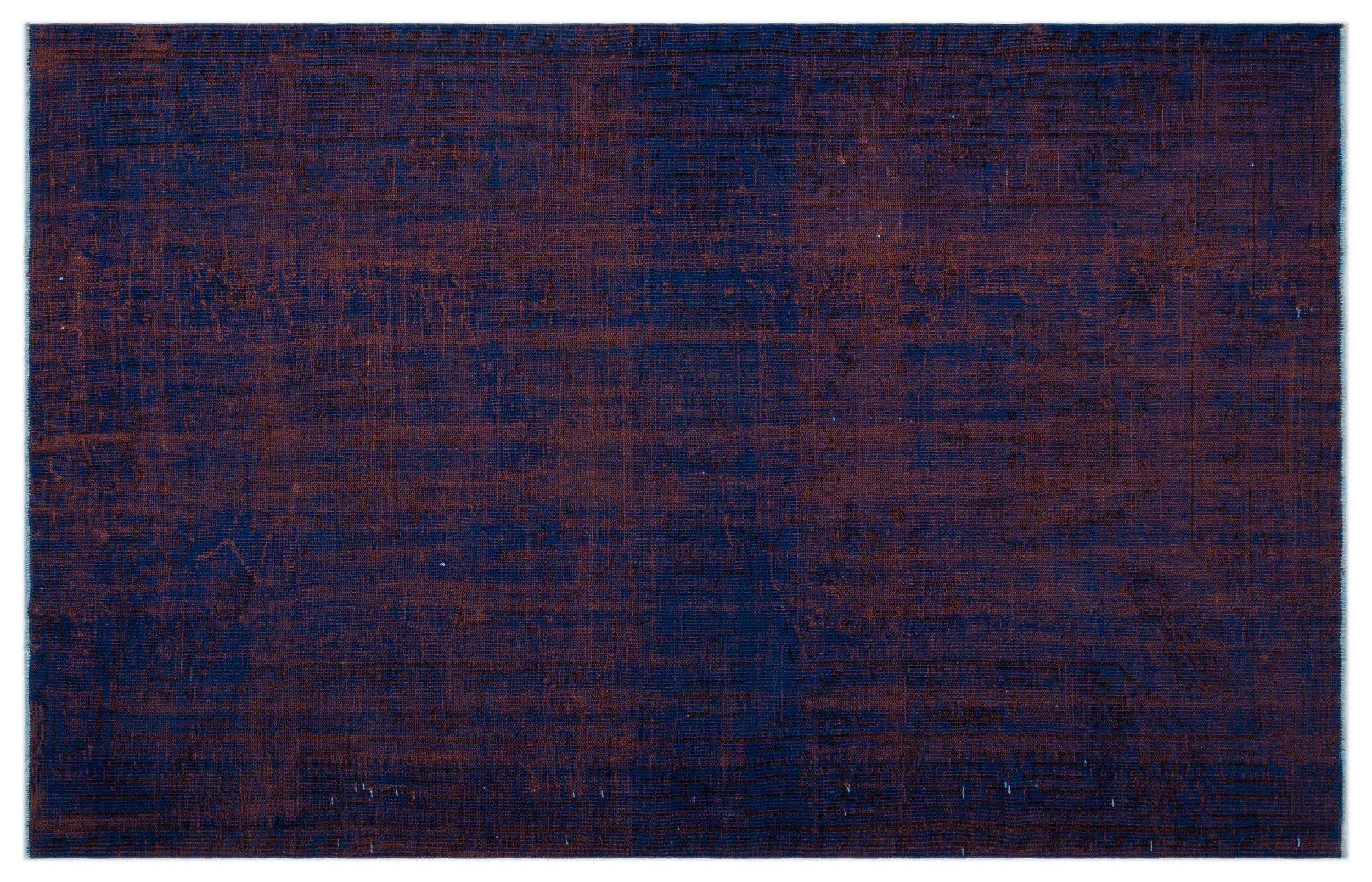 Blue Over Dyed Vintage Rug 5'9'' x 9'5'' ft 176 x 286 cm