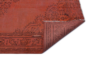 Orange Over Dyed Vintage Rug 5'1'' x 8'5'' ft 156 x 256 cm