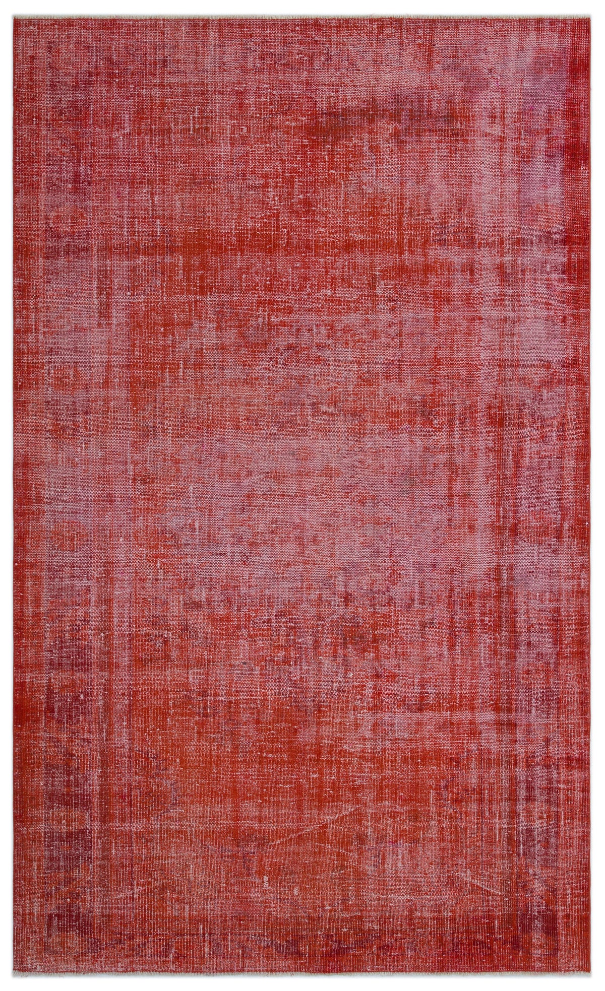Red Over Dyed Vintage Rug 5&#39;9&#39;&#39; x 9&#39;2&#39;&#39; ft 176 x 279 cm