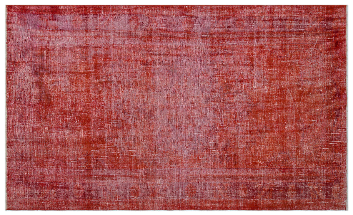 Red Over Dyed Vintage Rug 5&#39;9&#39;&#39; x 9&#39;2&#39;&#39; ft 176 x 279 cm