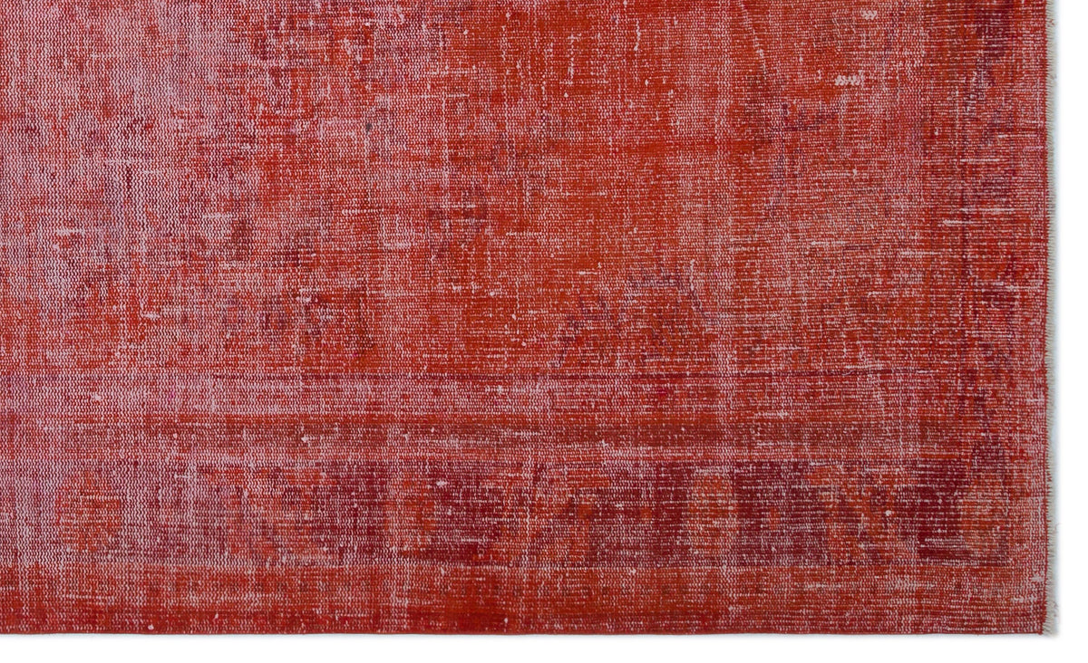 Red Over Dyed Vintage Rug 5&#39;9&#39;&#39; x 9&#39;2&#39;&#39; ft 176 x 279 cm