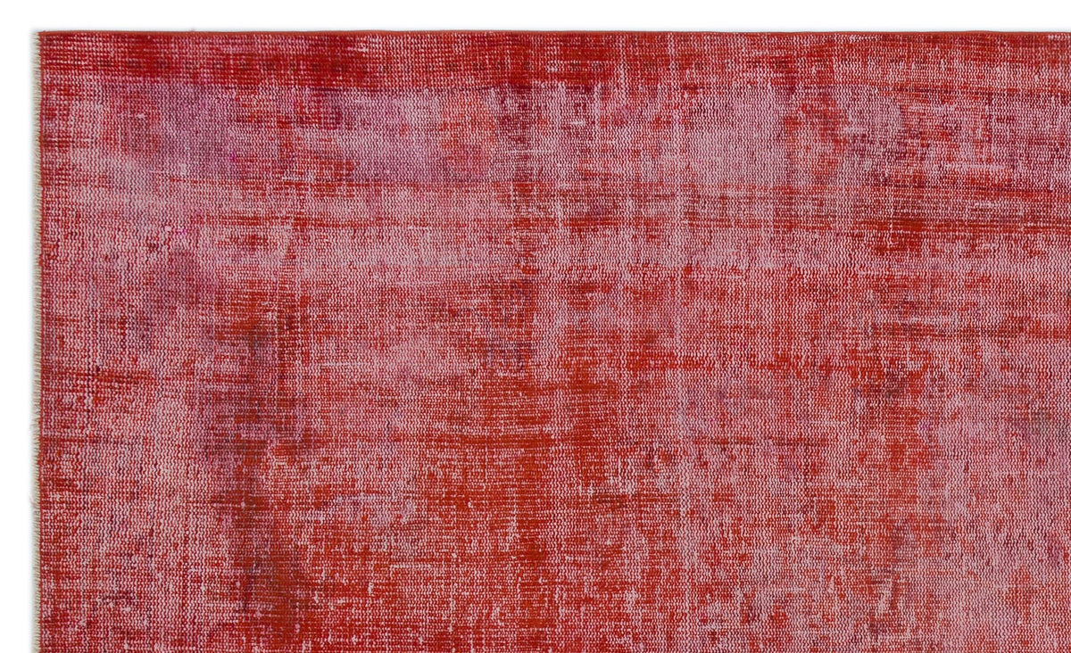 Red Over Dyed Vintage Rug 5&#39;9&#39;&#39; x 9&#39;2&#39;&#39; ft 176 x 279 cm