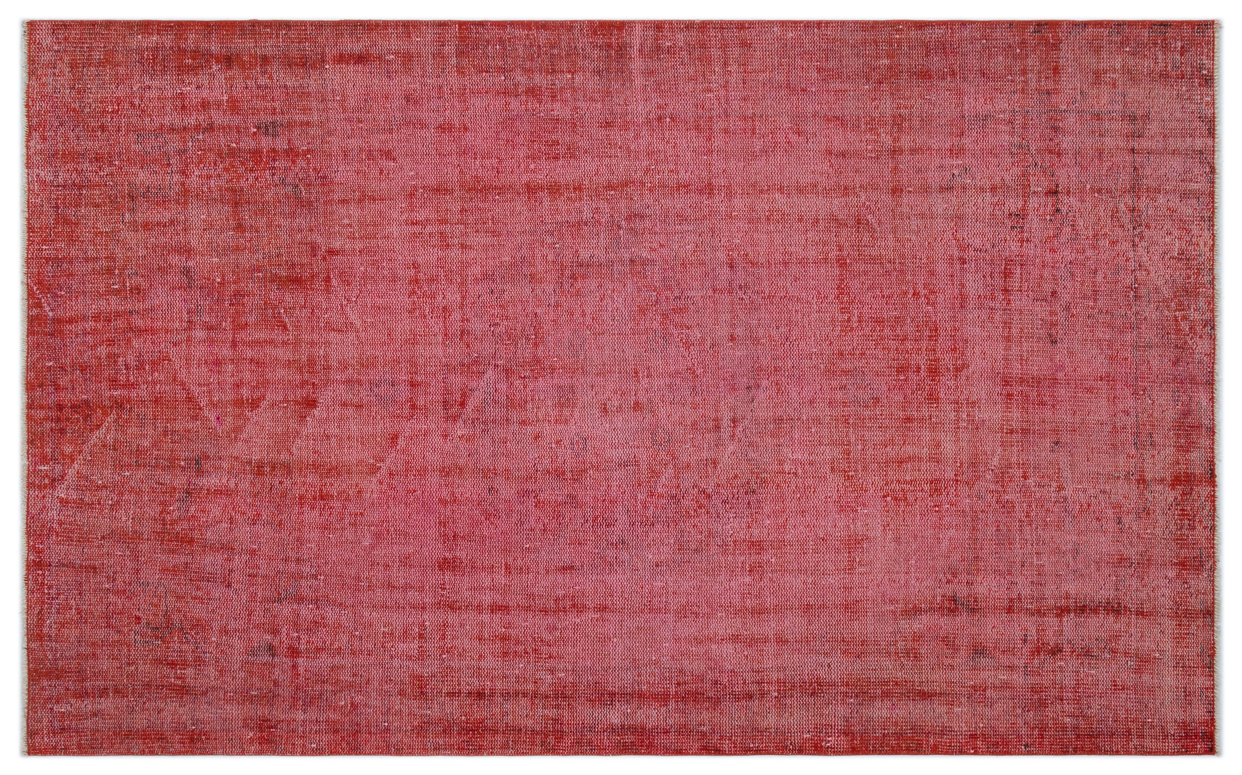 Red Over Dyed Vintage Rug 4'12'' x 7'12'' ft 152 x 243 cm