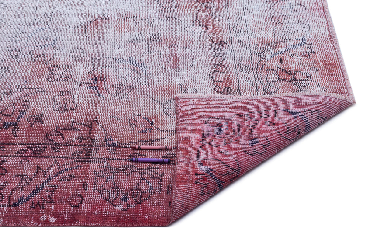 Retro Over Dyed Vintage Rug 5&#39;5&#39;&#39; x 8&#39;4&#39;&#39; ft 164 x 255 cm