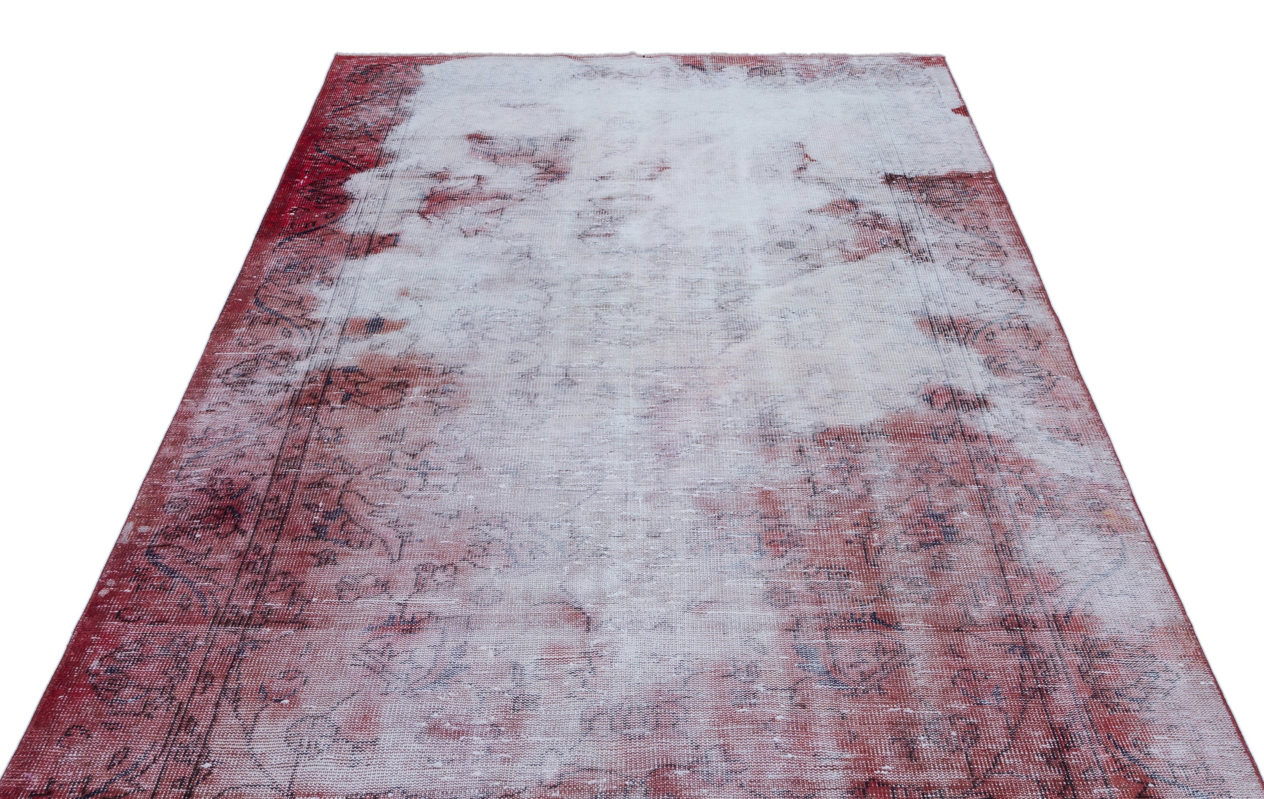 Retro Over Dyed Vintage Rug 5'5'' x 8'4'' ft 164 x 255 cm