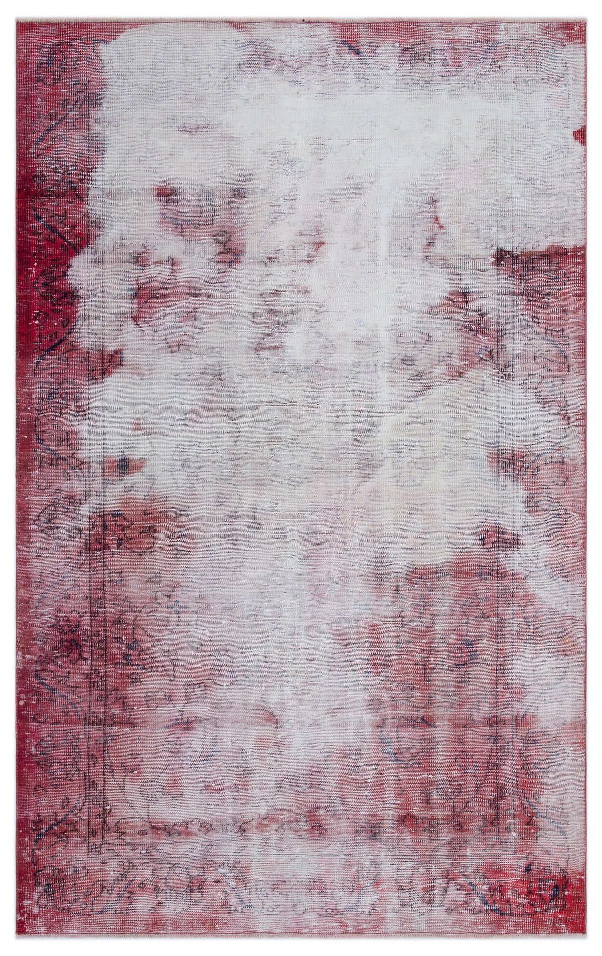 Retro Over Dyed Vintage Rug 5&#39;5&#39;&#39; x 8&#39;4&#39;&#39; ft 164 x 255 cm