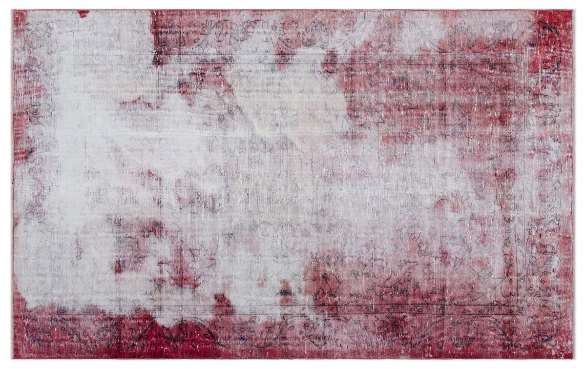 Retro Over Dyed Vintage Rug 5&#39;5&#39;&#39; x 8&#39;4&#39;&#39; ft 164 x 255 cm