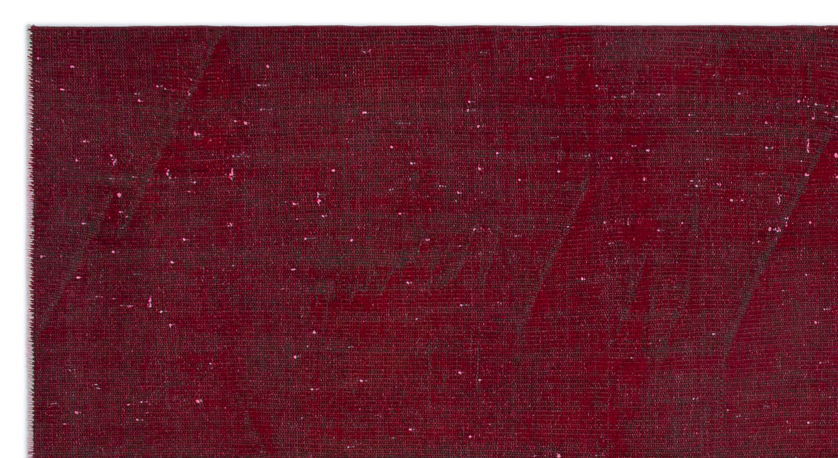 Red Over Dyed Vintage Rug 5&#39;2&#39;&#39; x 9&#39;4&#39;&#39; ft 158 x 285 cm