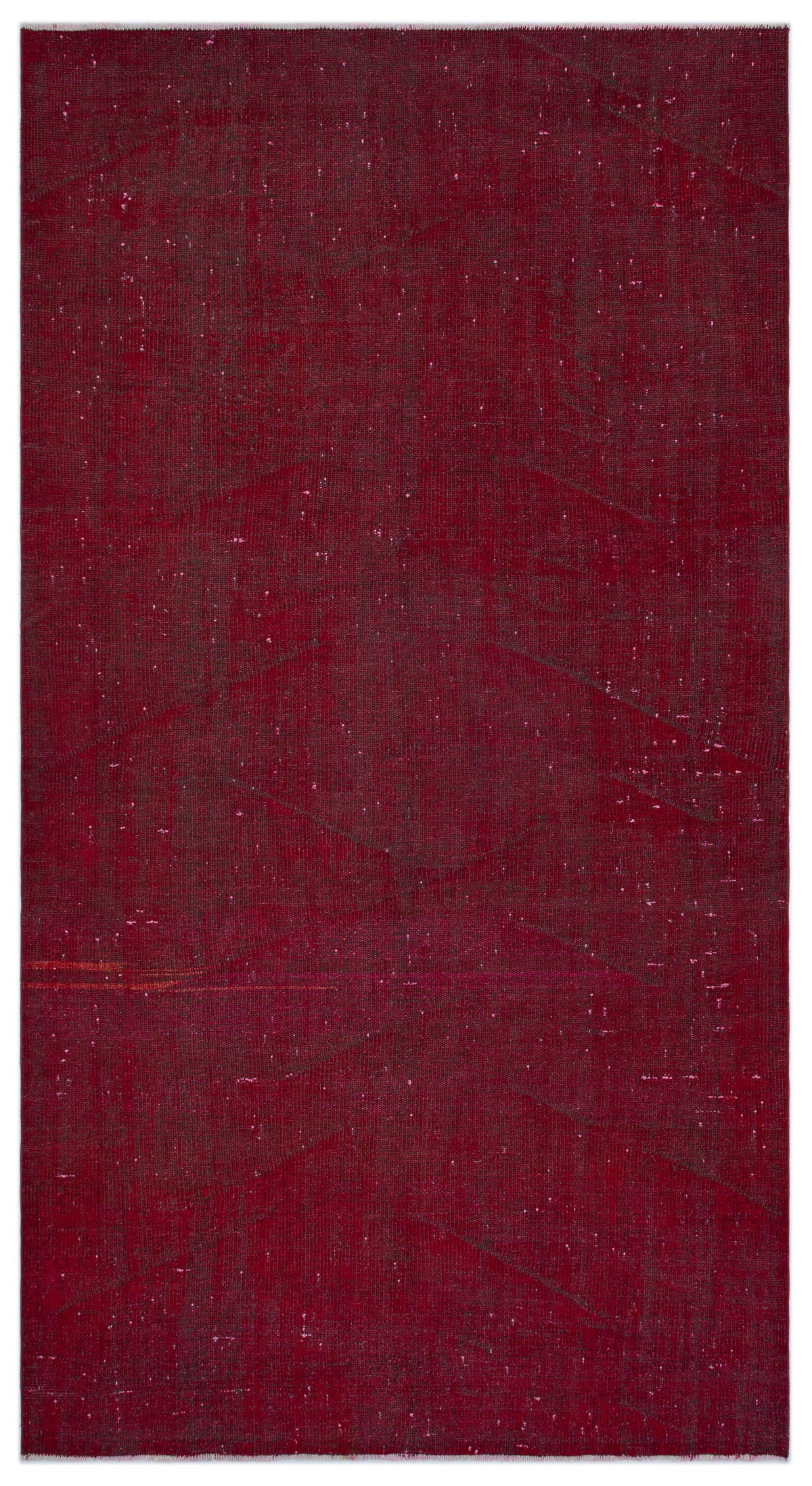 Red Over Dyed Vintage Rug 5&#39;2&#39;&#39; x 9&#39;4&#39;&#39; ft 158 x 285 cm