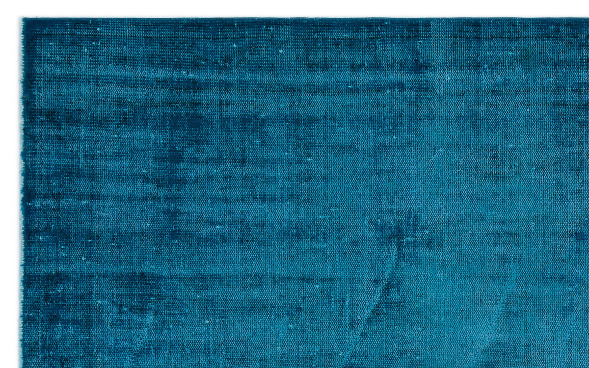 Turquoise  Over Dyed Vintage Rug 5&#39;2&#39;&#39; x 8&#39;4&#39;&#39; ft 157 x 254 cm