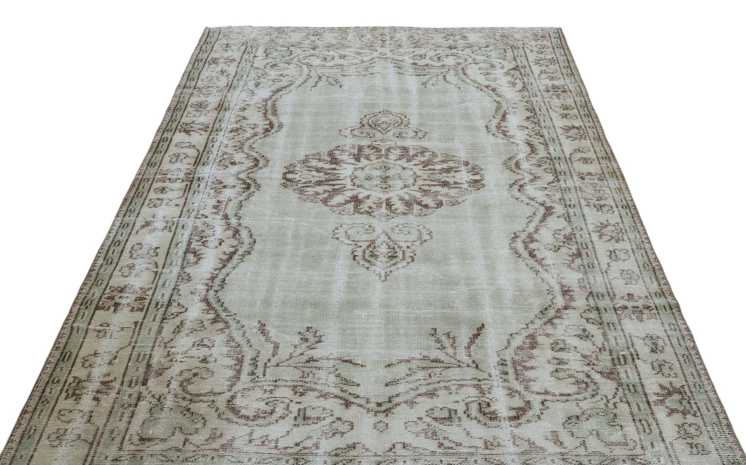 Blue Over Dyed Vintage Rug 5'9'' x 8'11'' ft 176 x 272 cm