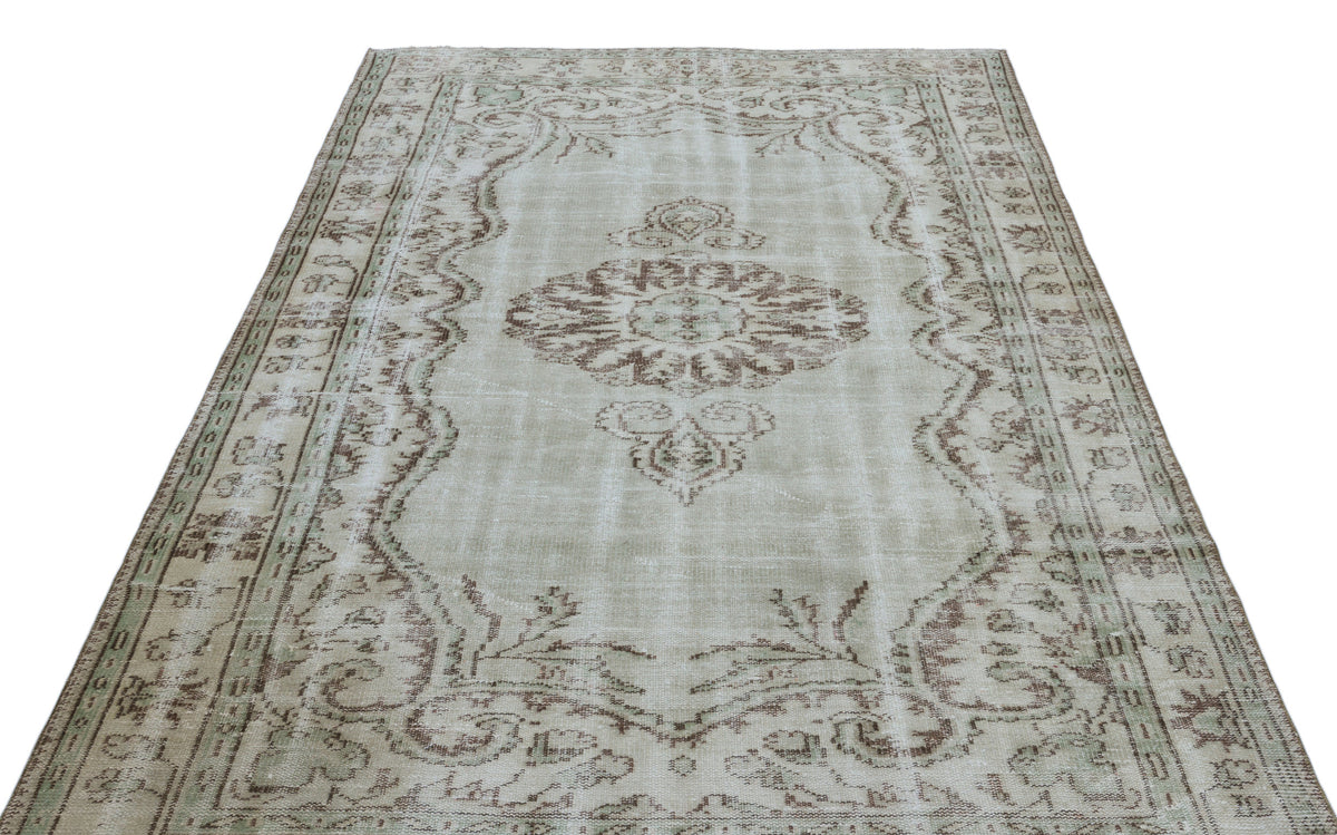 Blue Over Dyed Vintage Rug 5&#39;9&#39;&#39; x 8&#39;11&#39;&#39; ft 176 x 272 cm