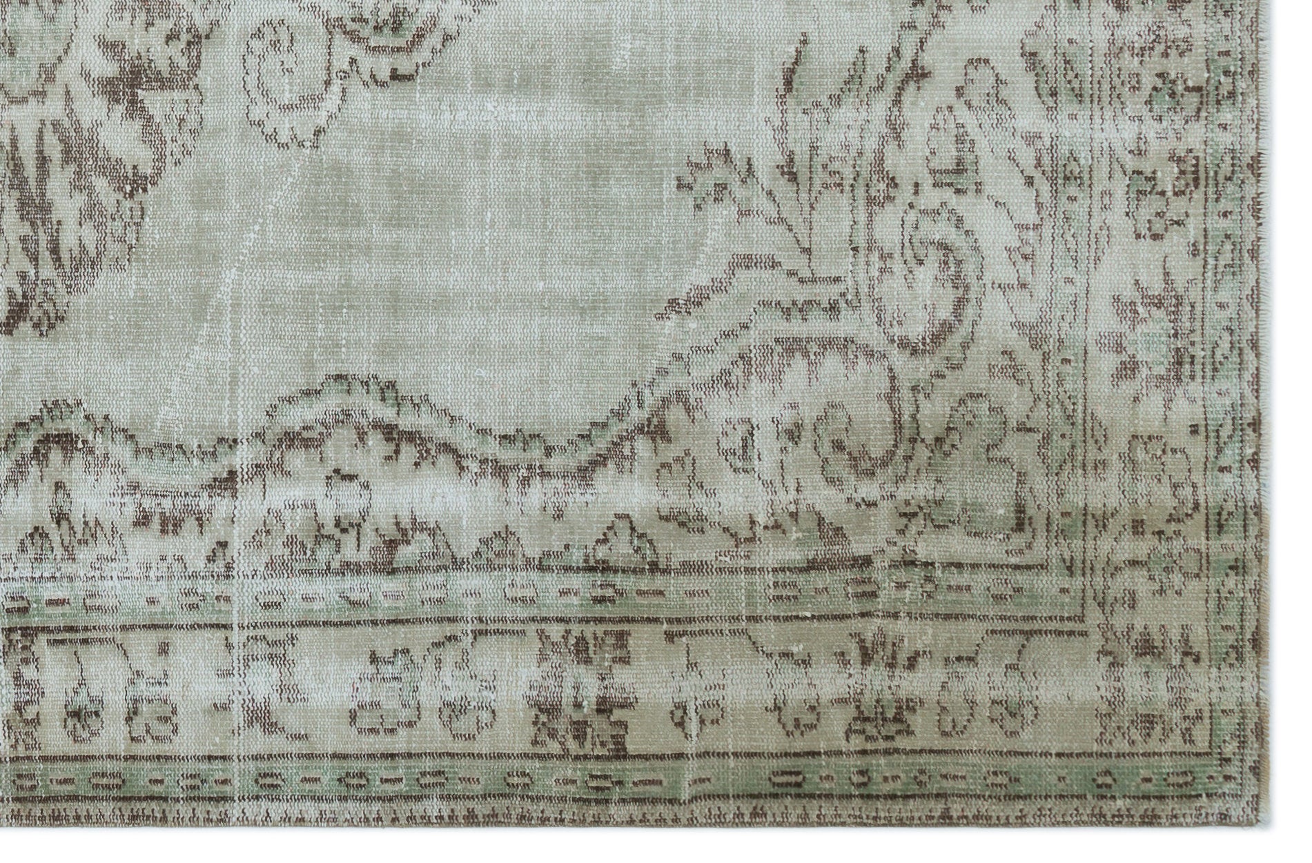 Blue Over Dyed Vintage Rug 5'9'' x 8'11'' ft 176 x 272 cm