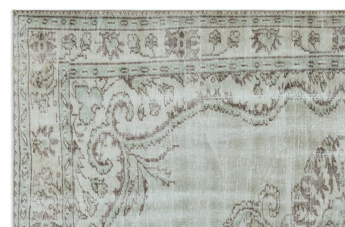 Blue Over Dyed Vintage Rug 5&#39;9&#39;&#39; x 8&#39;11&#39;&#39; ft 176 x 272 cm