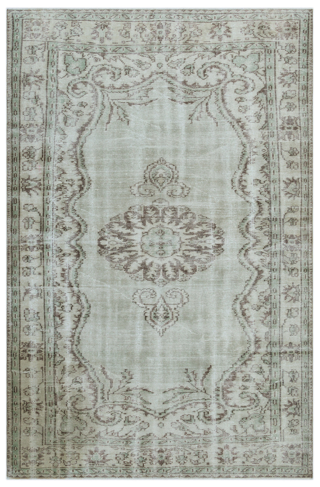 Blue Over Dyed Vintage Rug 5'9'' x 8'11'' ft 176 x 272 cm