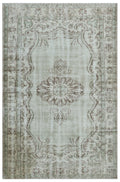 Blue Over Dyed Vintage Rug 5'9'' x 8'11'' ft 176 x 272 cm