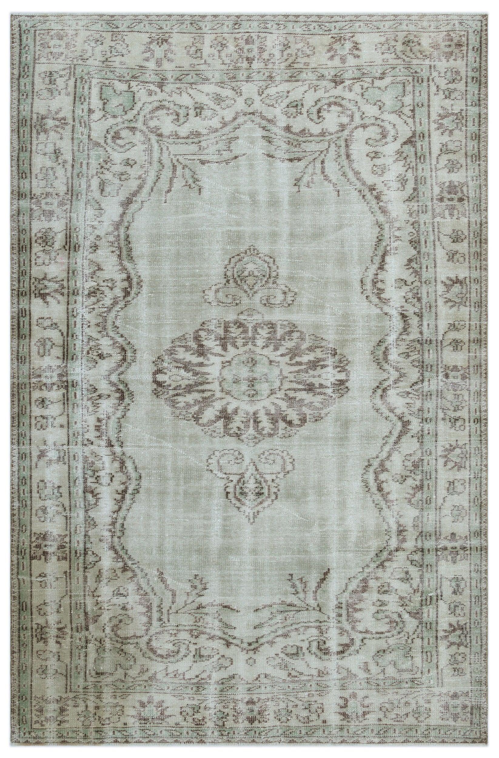 Blue Over Dyed Vintage Rug 5'9'' x 8'11'' ft 176 x 272 cm