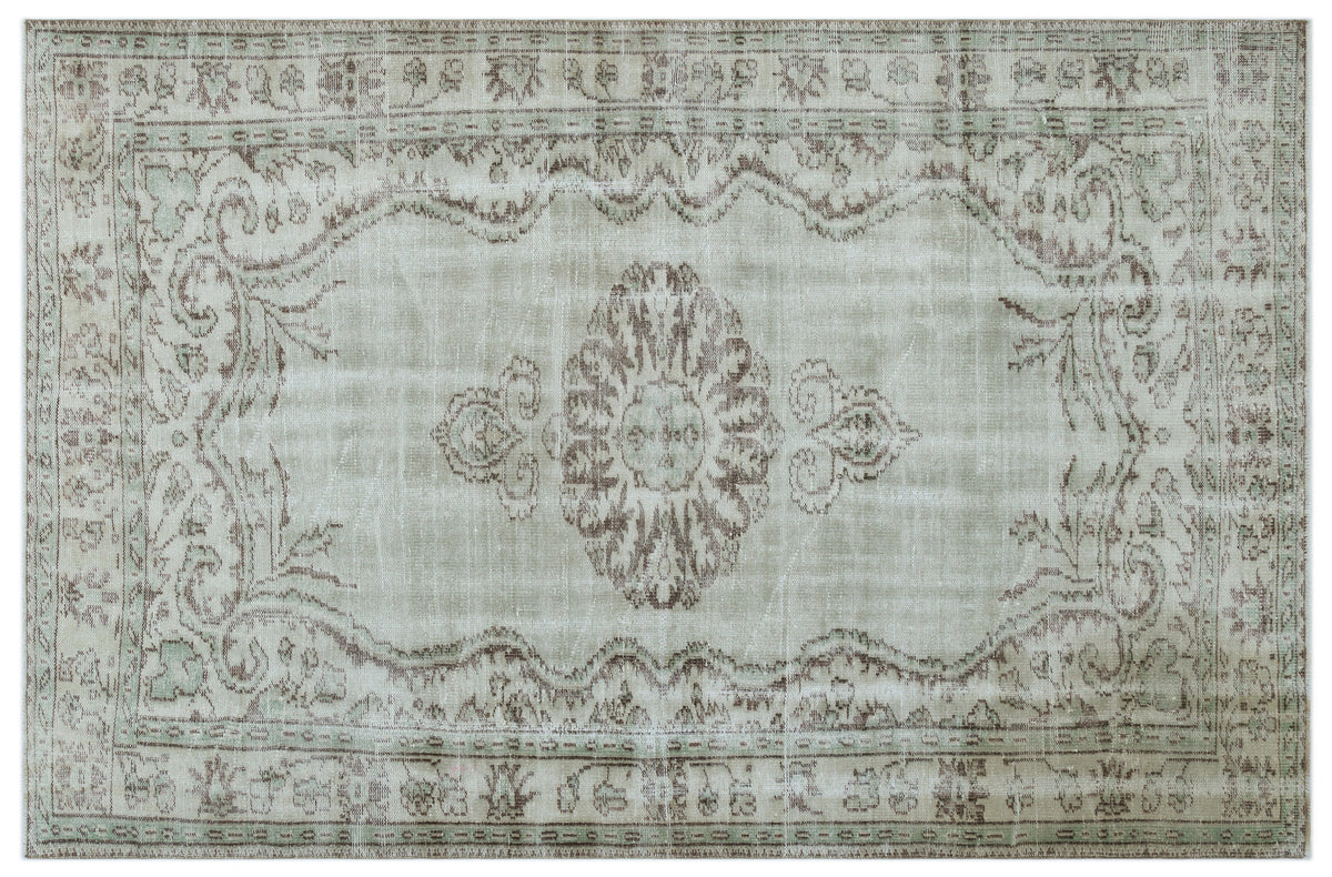 Blue Over Dyed Vintage Rug 5&#39;9&#39;&#39; x 8&#39;11&#39;&#39; ft 176 x 272 cm