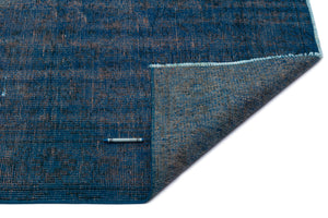 Blue Over Dyed Vintage Rug 5'3'' x 8'8'' ft 159 x 265 cm