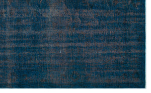 Blue Over Dyed Vintage Rug 5'3'' x 8'8'' ft 159 x 265 cm