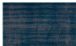 Blue Over Dyed Vintage Rug 5'3'' x 8'8'' ft 159 x 265 cm