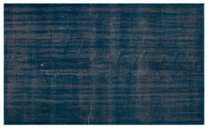 Blue Over Dyed Vintage Rug 5'3'' x 8'8'' ft 159 x 265 cm