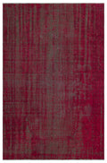 Red Over Dyed Vintage Rug 5'6'' x 8'5'' ft 167 x 256 cm