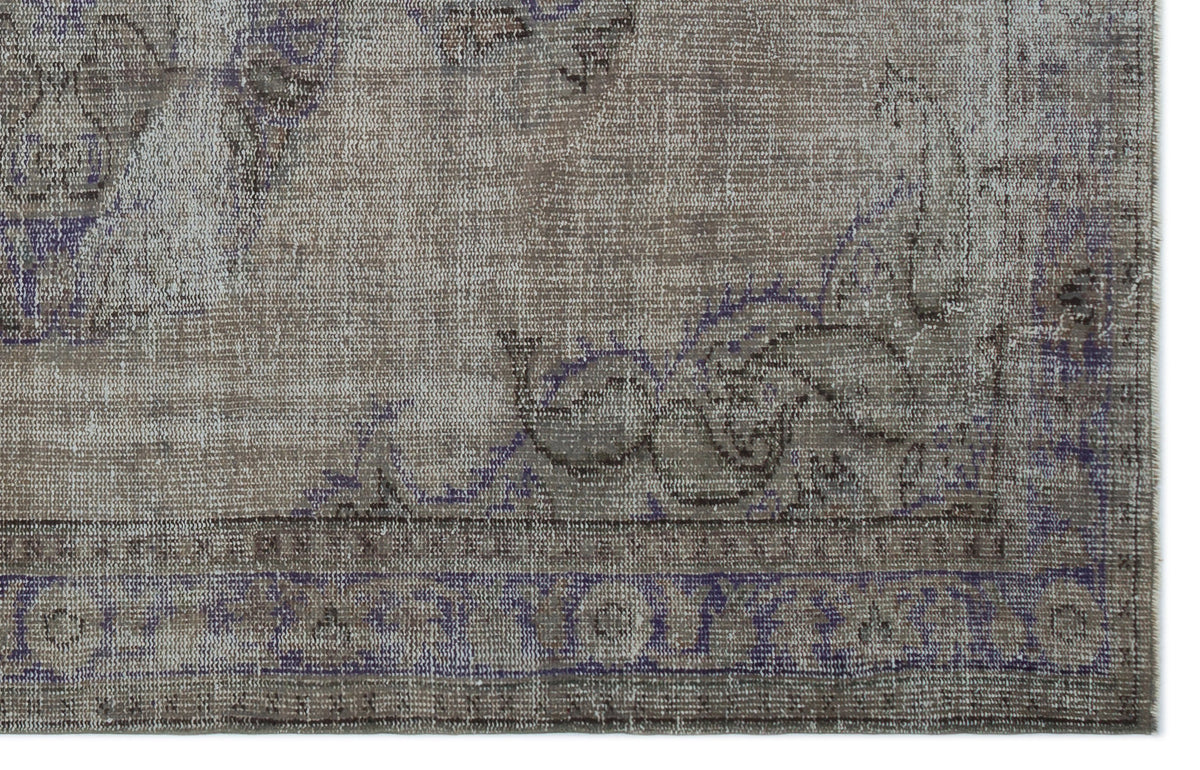 Gray Over Dyed Vintage Rug 5&#39;7&#39;&#39; x 8&#39;10&#39;&#39; ft 170 x 269 cm