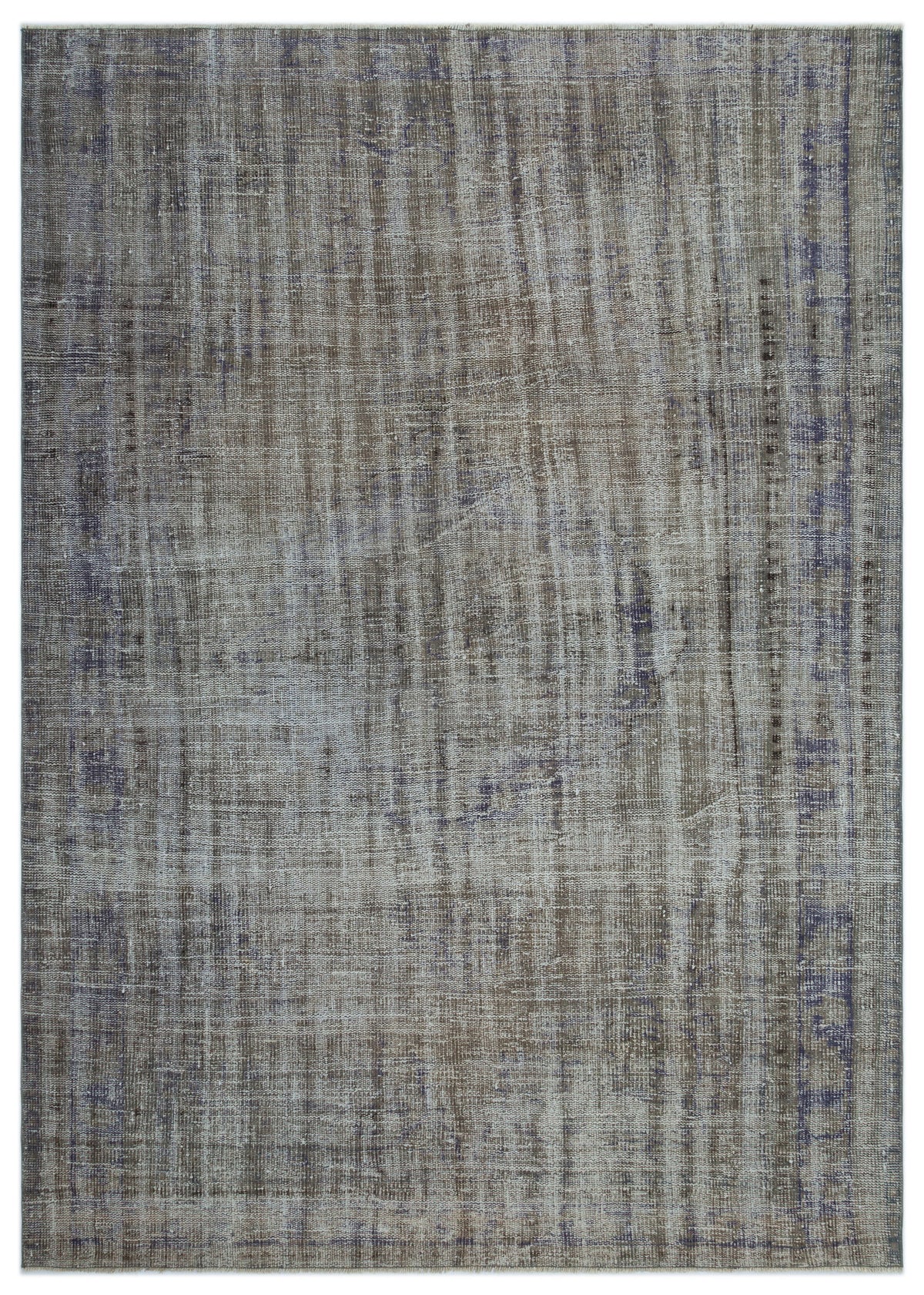 Gray Over Dyed Vintage Rug 6&#39;3&#39;&#39; x 8&#39;8&#39;&#39; ft 191 x 263 cm