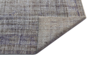 Gray Over Dyed Vintage Rug 6'3'' x 8'8'' ft 191 x 263 cm