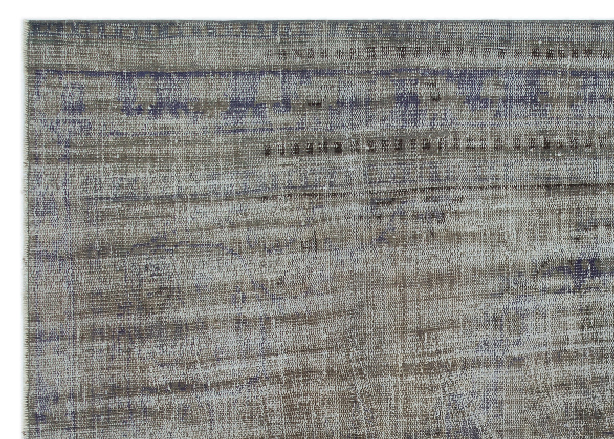 Gray Over Dyed Vintage Rug 6&#39;3&#39;&#39; x 8&#39;8&#39;&#39; ft 191 x 263 cm
