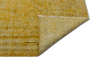 Yellow Over Dyed Vintage Rug 6'4'' x 9'2'' ft 193 x 280 cm