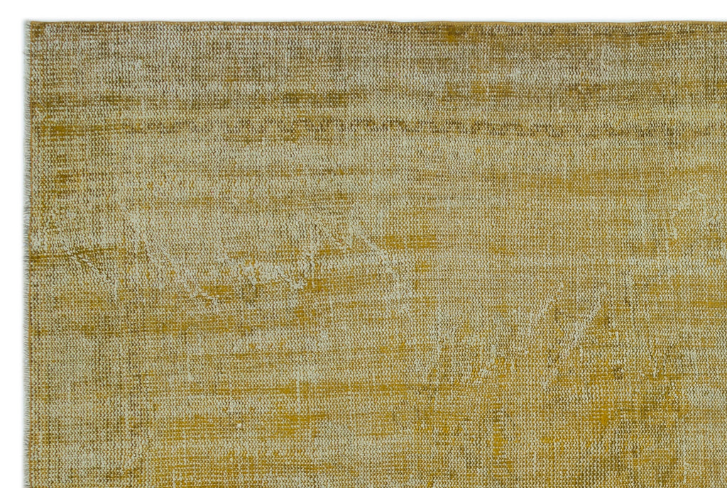 Yellow Over Dyed Vintage Rug 6'4'' x 9'2'' ft 193 x 280 cm