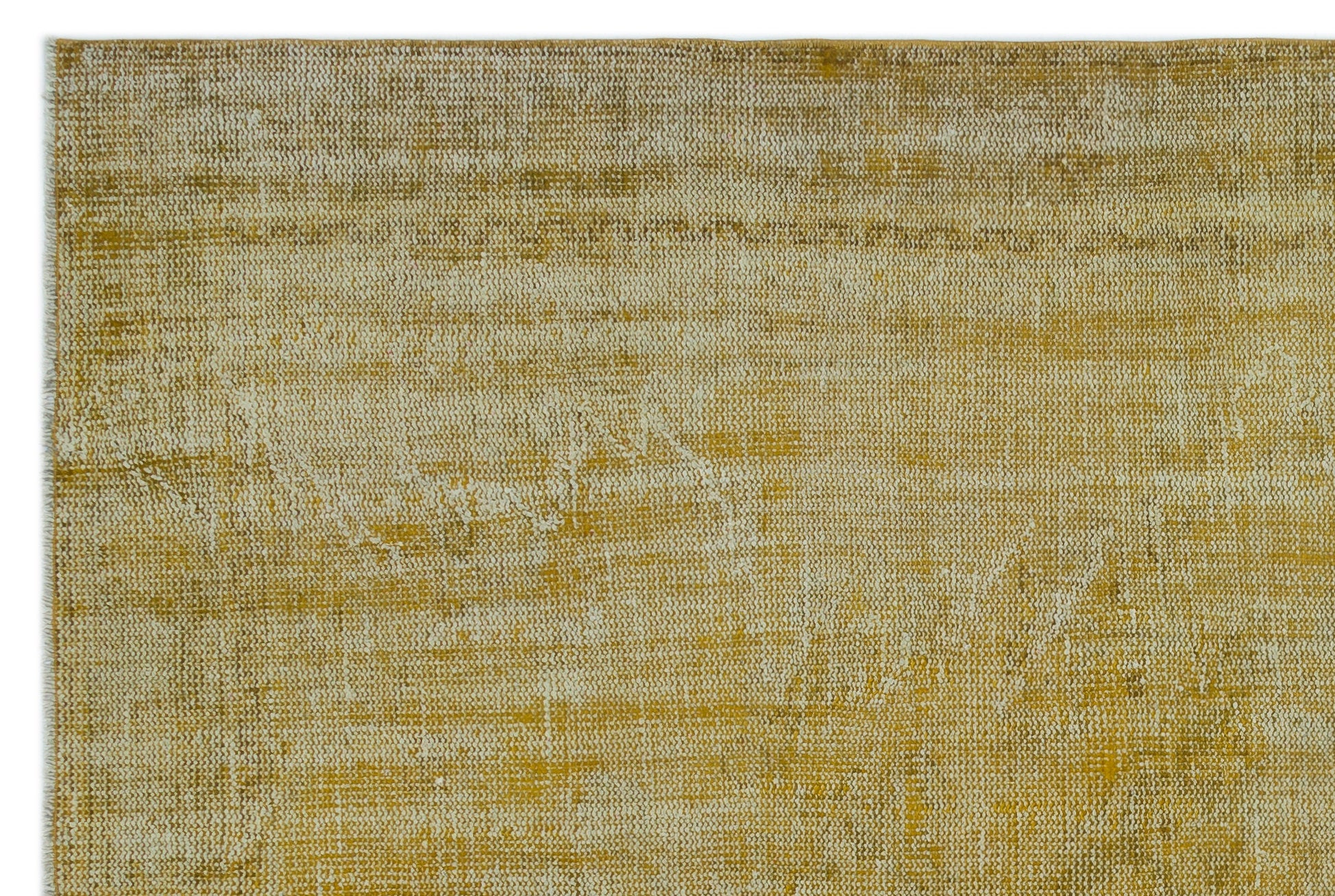 Yellow Over Dyed Vintage Rug 6'4'' x 9'2'' ft 193 x 280 cm