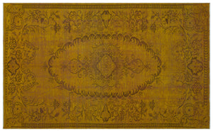Yellow Over Dyed Vintage Rug 5'11'' x 9'7'' ft 180 x 293 cm