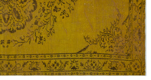 Yellow Over Dyed Vintage Rug 5'0'' x 8'11'' ft 153 x 273 cm
