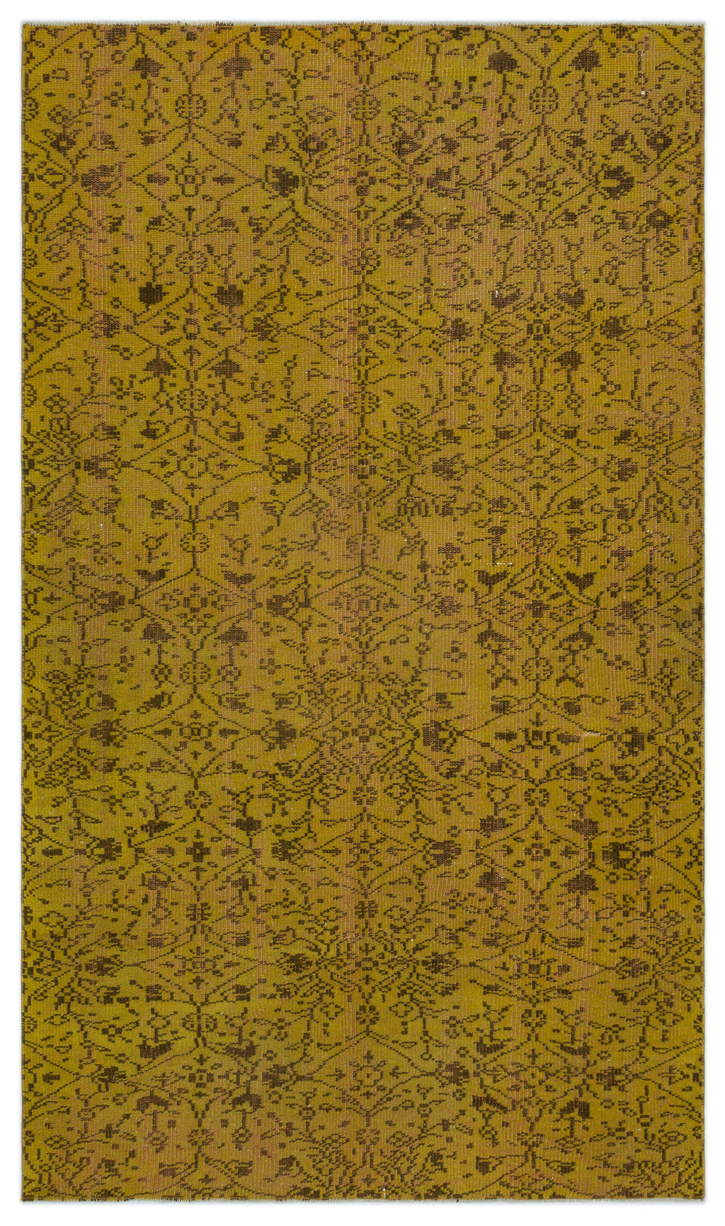 Yellow Over Dyed Vintage Rug 4'9'' x 8'0'' ft 146 x 244 cm